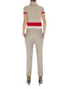 Pantalón pinzas lana beige