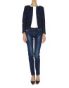 Midnight blue and black short jacket 