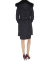 Long black ski jacket with hood