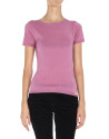 Pale pink wool and silk top