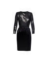Black dress with feathers