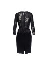 Black dress with feathers
