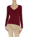Jersey burdeos cuello pico punto fino