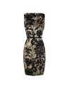 Vestido sin mangas jacquard floral