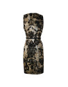 Vestido sin mangas jacquard floral