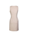 Cream sleeveless double-face