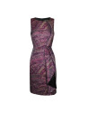 Vestido sin mangas estampado burdeos