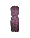 Vestido sin mangas estampado burdeos