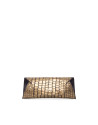 Bella Bronze metallic alligator embossed bag 