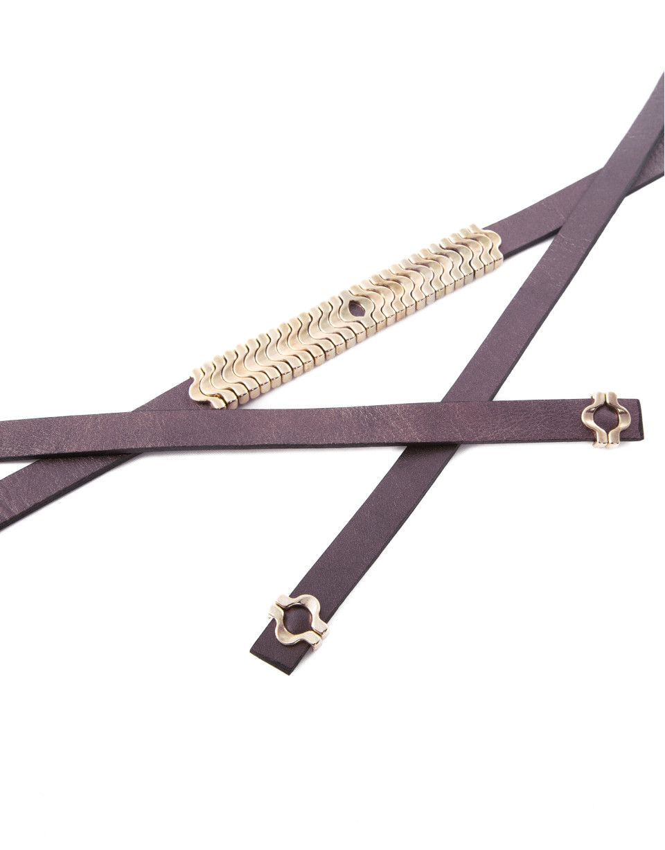 Cinturón anudado morado