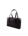 Elvira black leather bag with RV logo 