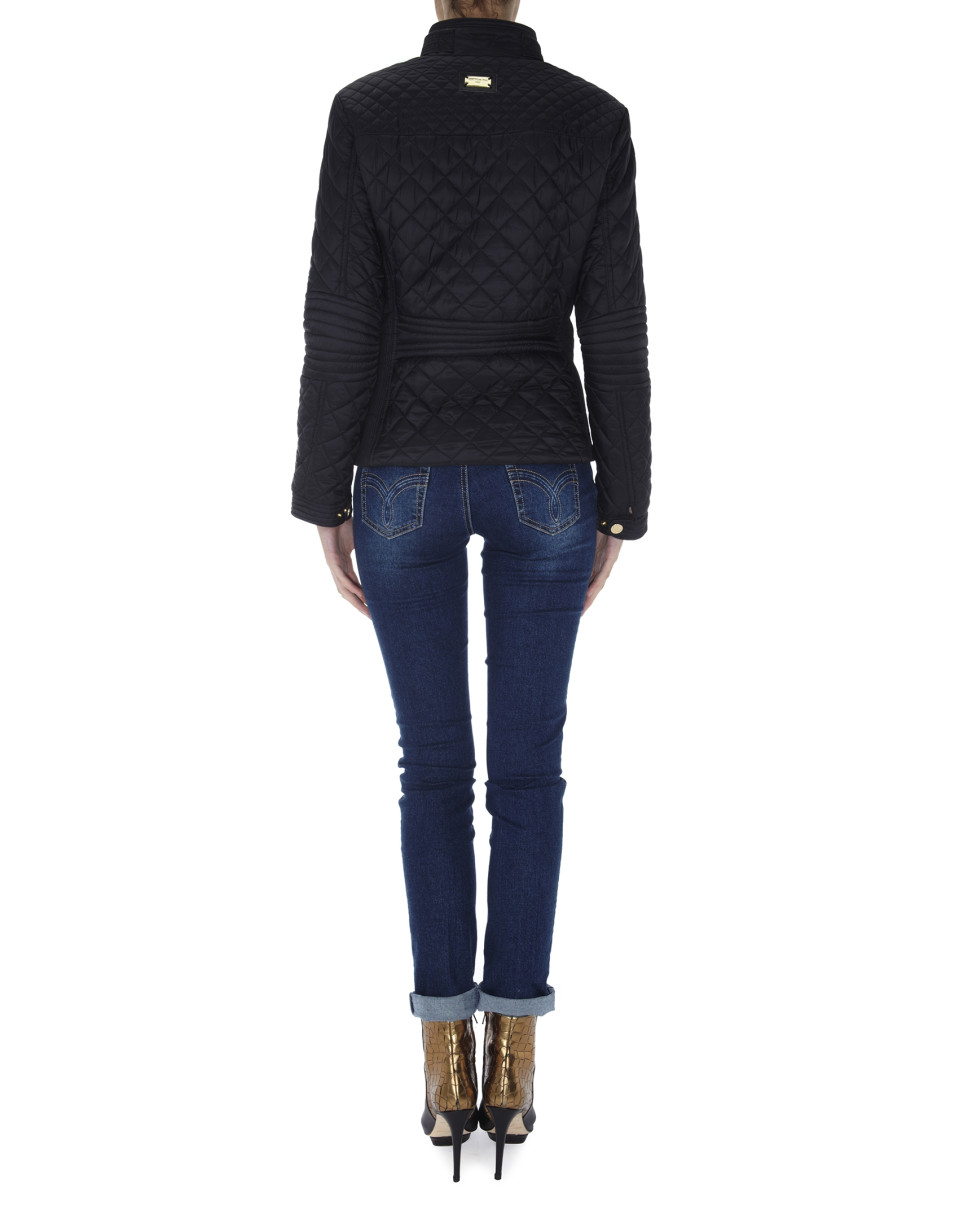 Black quilted and fabric windbreaker