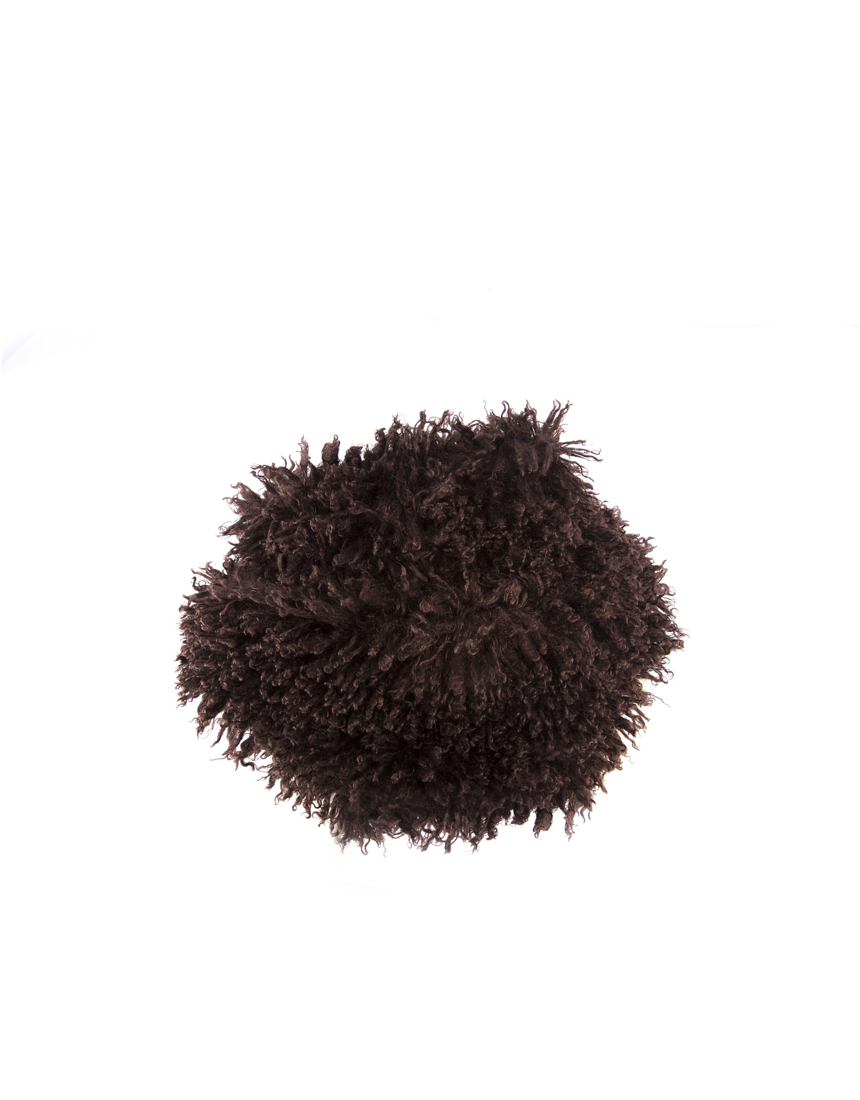 Brown fake fur infinity scarf 