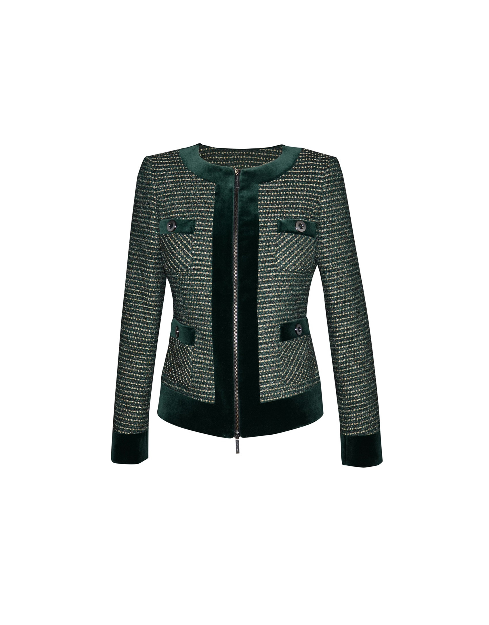Bottle green tweed jacket