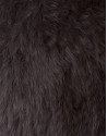 Short black rabbit fur closed cape 