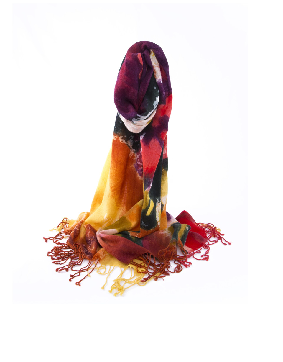 Foulard fantasía rojizos