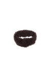 Brown fake fur infinity scarf 
