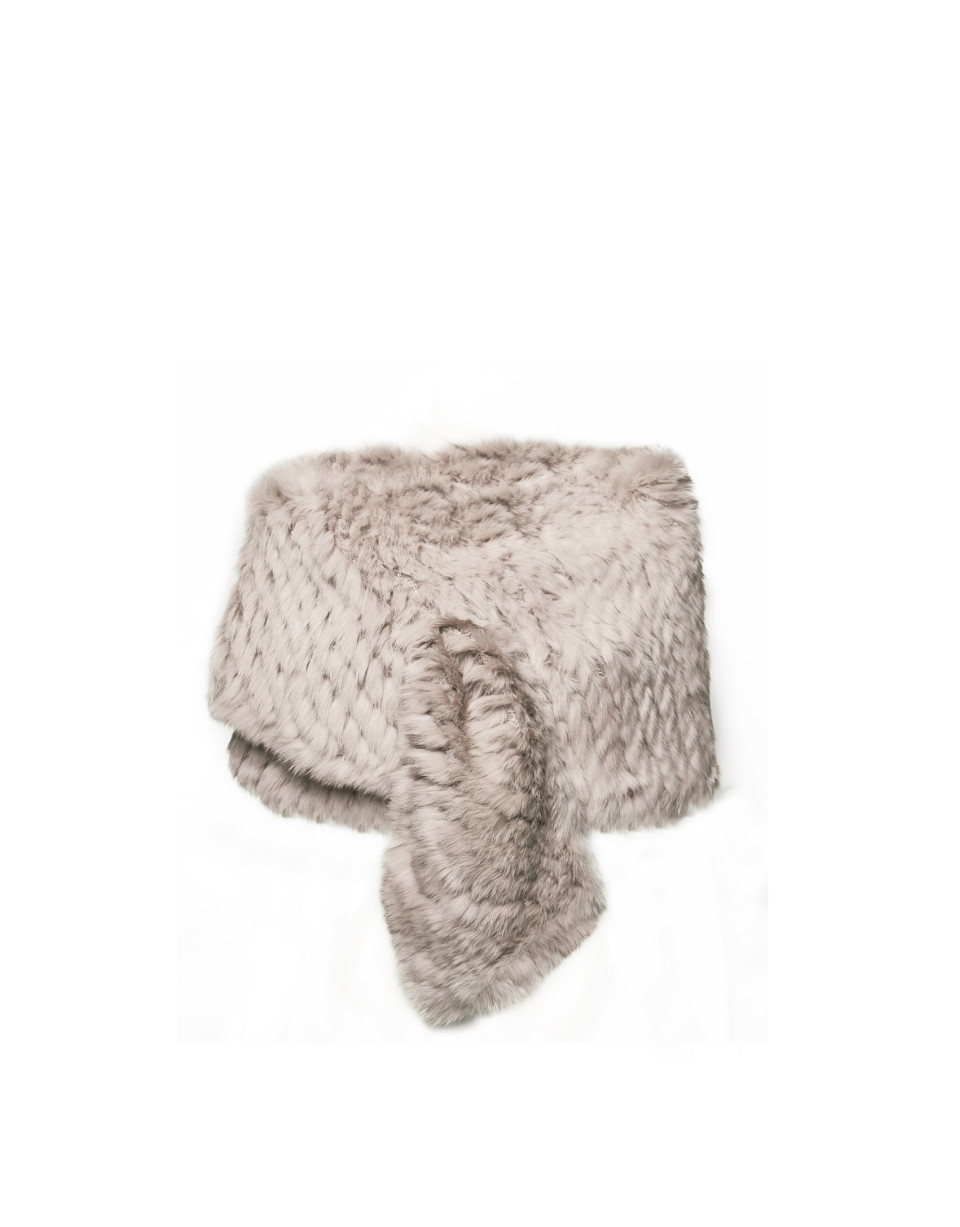 Cubre hombros pelo conejo beige