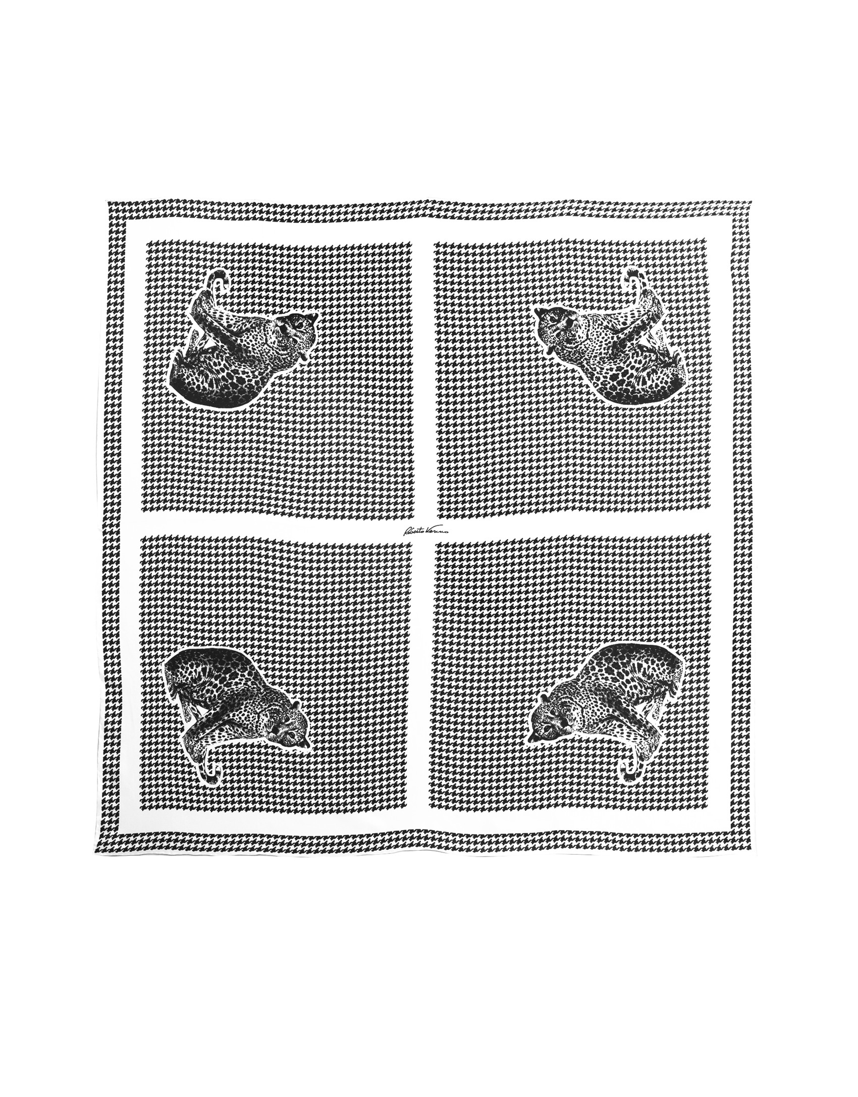 Pañuelo estampado pata de gallo