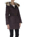 Brown / beige reversible  long ski jacket 