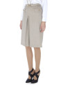 Falda beige tabla cruzada en delantero
