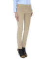 Pantalón recto bolsillo francés pana beige