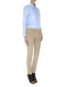 Pantalón recto bolsillo francés pana beige