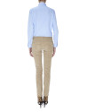 Pantalón recto bolsillo francés pana beige