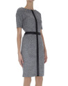 Vestido manga corta lana gris