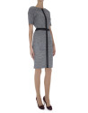 Vestido manga corta lana gris