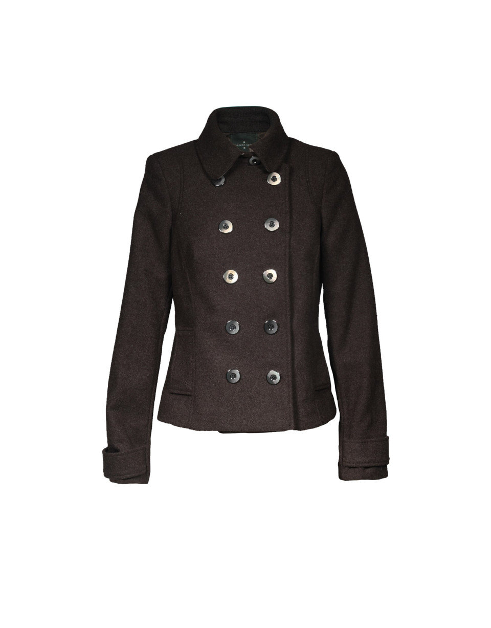 Chaquetón corto marrón