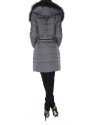 Long black ski jacket with matching raccoon collar 
