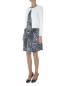 Chaqueta corta de angora en blanco roto