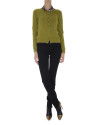 Olive green short angora jacket 