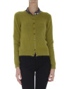 Olive green short angora jacket 