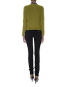 Olive green short angora jacket 