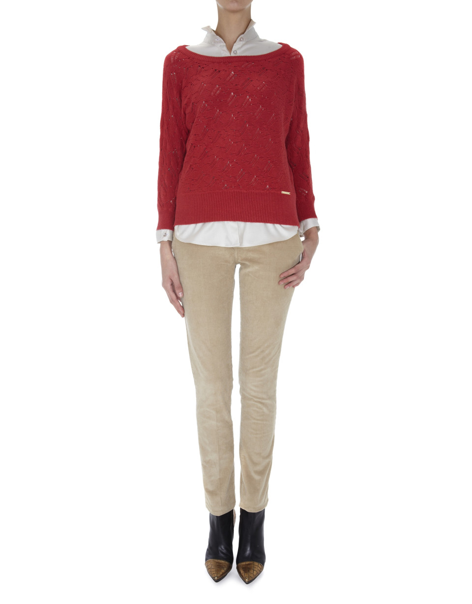 Jersey rojo con calados