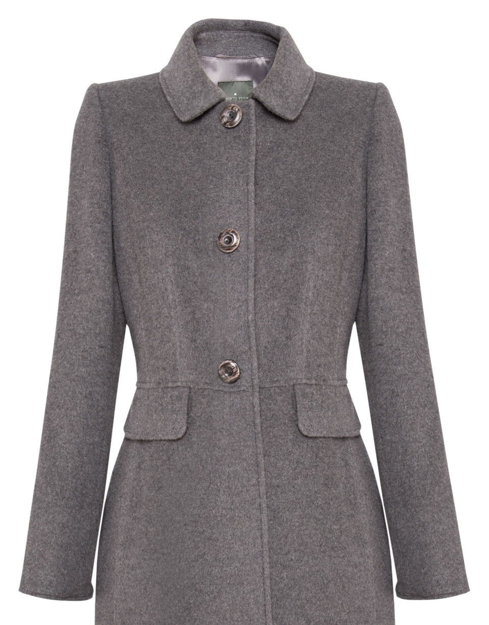 Navy blue trench coat with hood