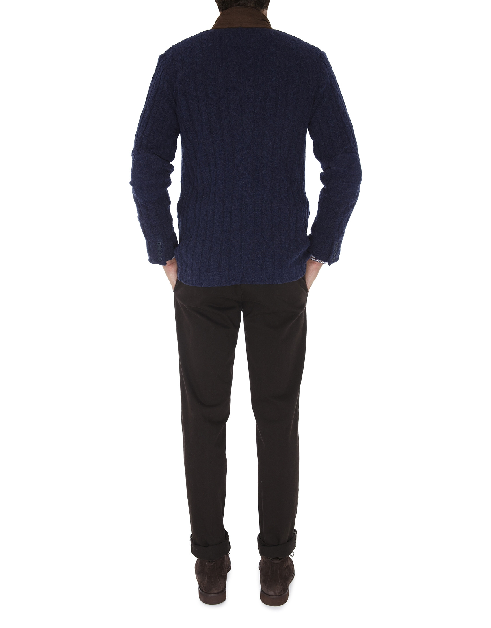 Navy blue knit jacket