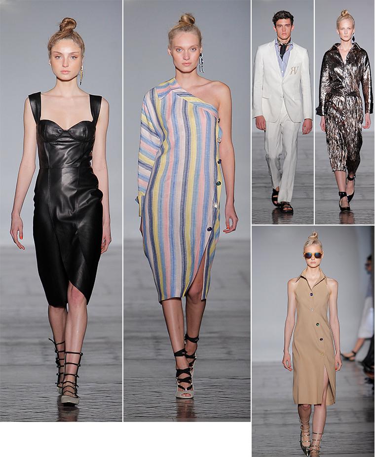 Women’s dresses and men’s linen suits by Roberto Verino
