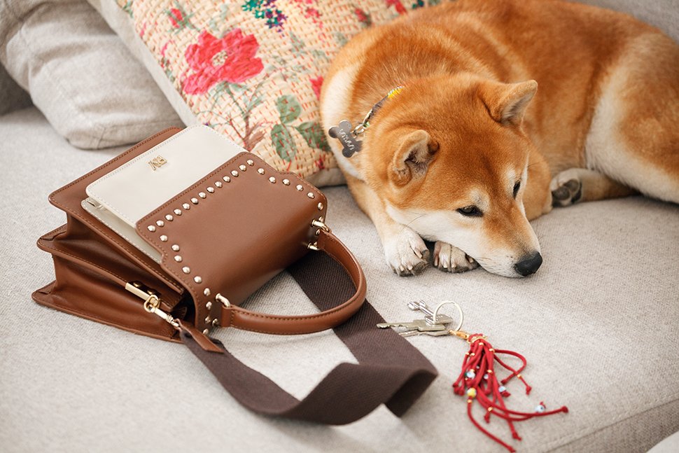 Camel and ivory leather Naomi handbag - Roberto Verino