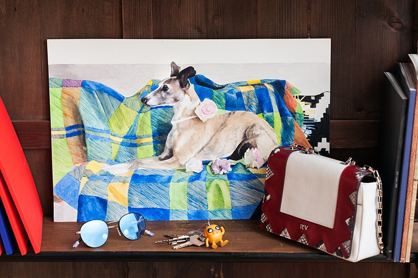 Bolso Bandolera Teba en piel rojo y beige  - Roberto Verino