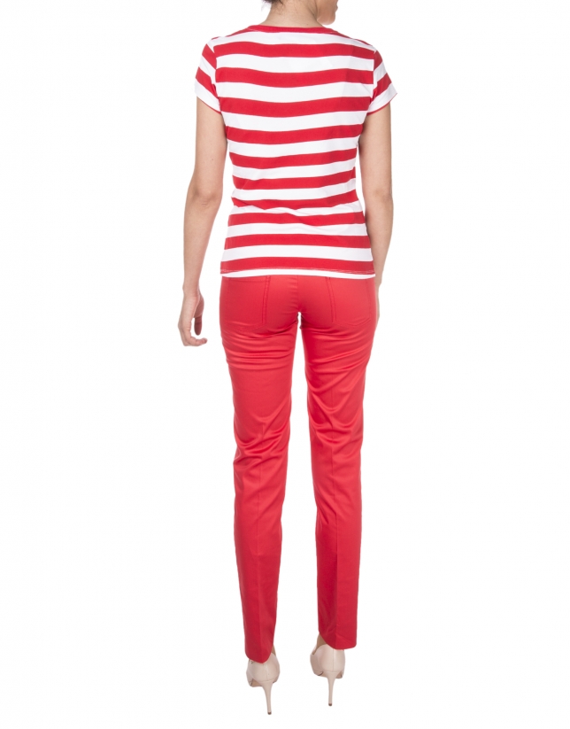 Red striped t-shirt