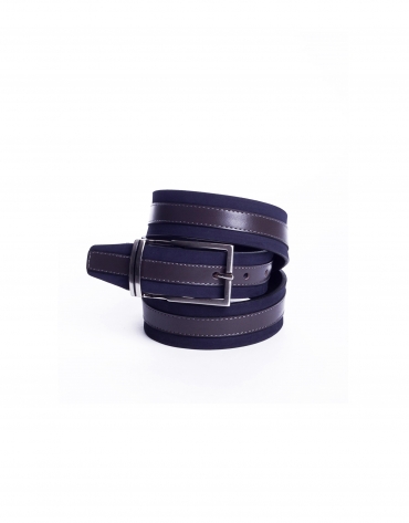 Suede and napa belt