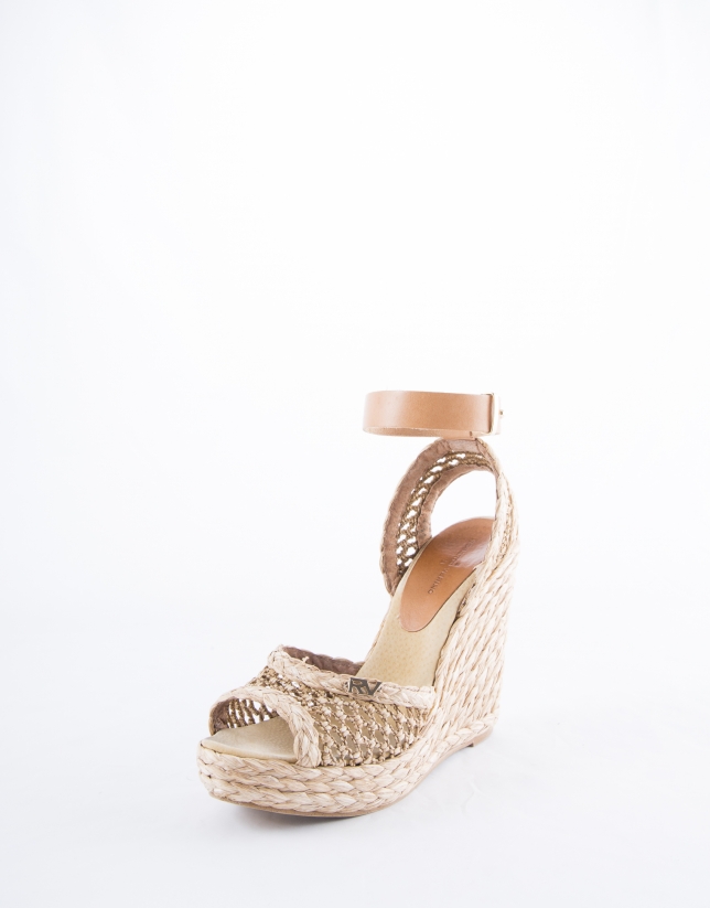 Natural braided raffia Marsella sandals 