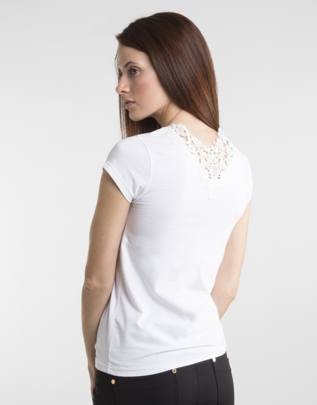 White crocheted top