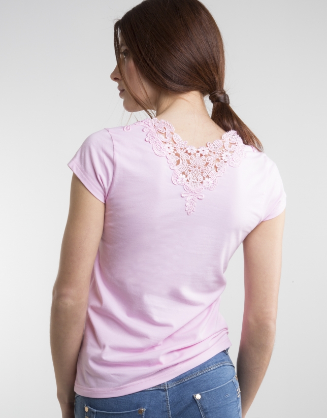 Pink crocheted top