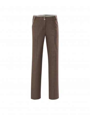 Taupe straight pants