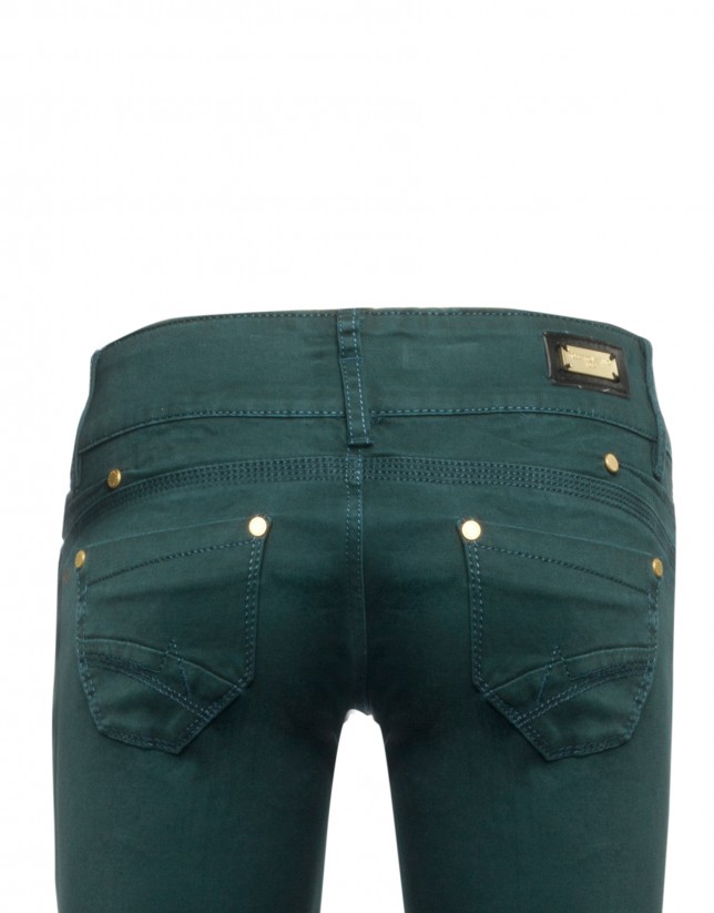 Jeans elásticos verde