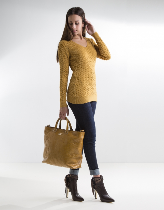 Mustard knit sweater